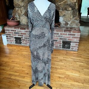 Anthropologie Weston Wear Dots Pattern Long Sleeve Dress